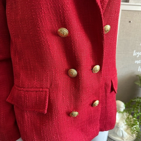 Anthropologie Red Blazer Young Parker - Picture 10 of 10